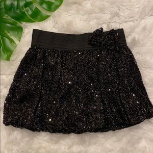 Swoon black sequined mini skirt